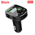 XIKCU LED MP3 Car Bluetooth FM Hands-Free Bluetooth-compaitable 5.0 Transmitter 3.1A QC3.0 PD Type C Dual USB Car Charger