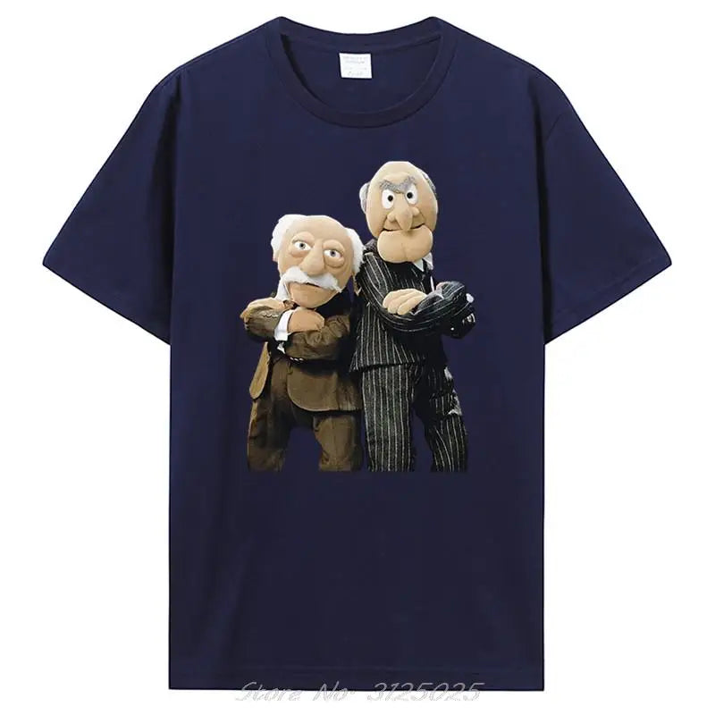 Statler And Waldorf Black T-Shirt Clothing Fashion 100% Cotton Good Quality Brand Cotton Shirt Style Cool Shirts