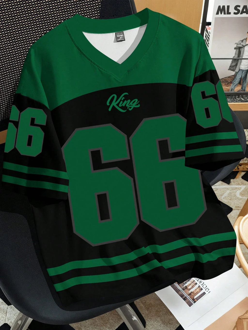 2025 V-neck jersey T-shirt short sleeved retro sports style men's sports V-neck T-shirt quick drying comfortable breathable