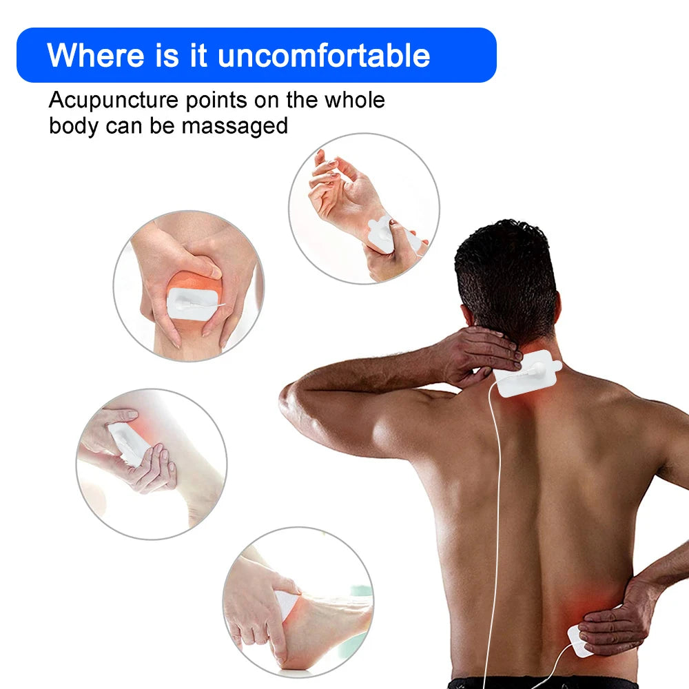 10/20pcs Electrode Pads EMS Muscle Stimulator TENS Pulse Massager Replacement Patch Self Adhesive Reusable Electrode Pads