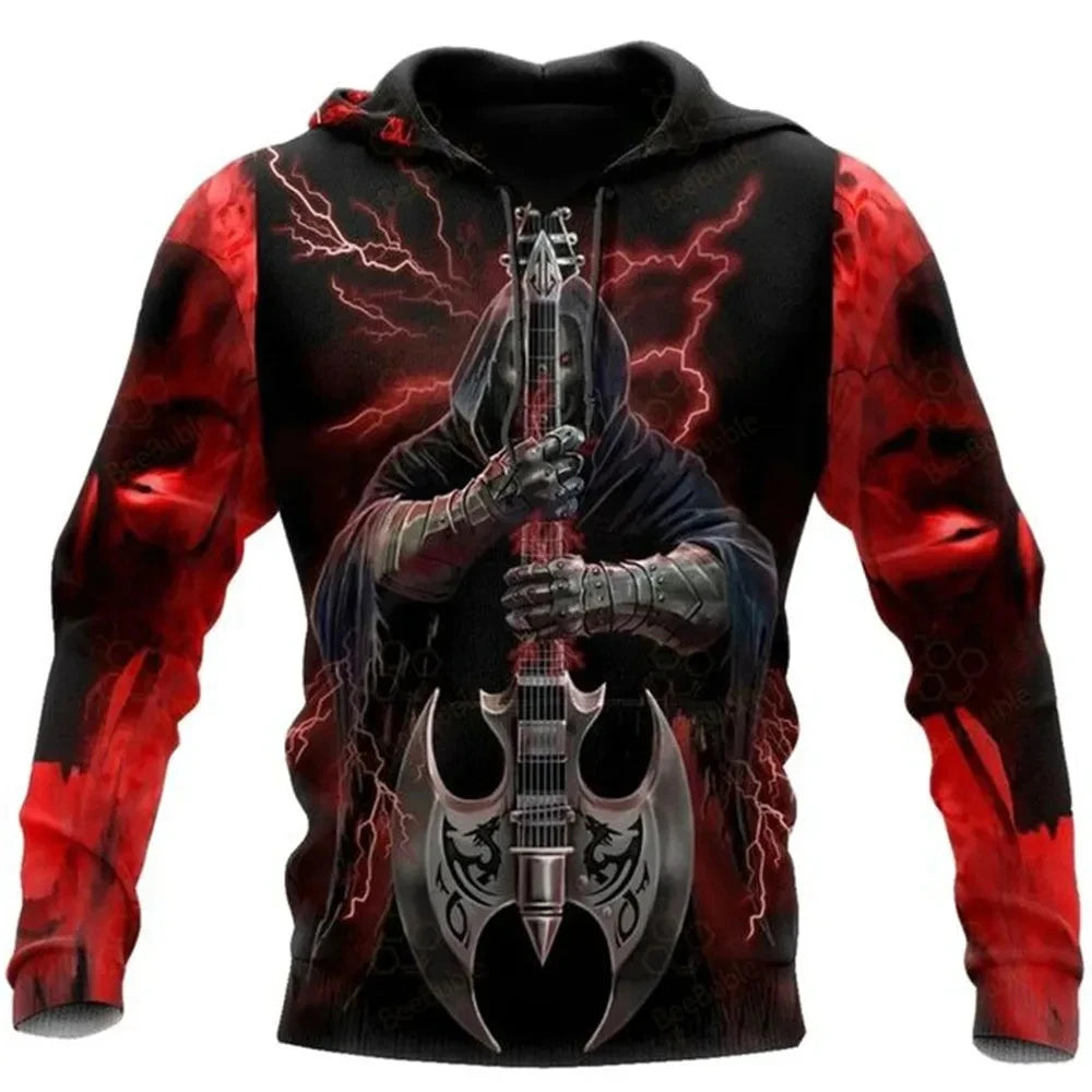 Vintage Skull 3D Print Hoodie Men/Women Casual Fashion Hoodies 2026 Pullover Sweatshirts Oversized Unisex Men Coat