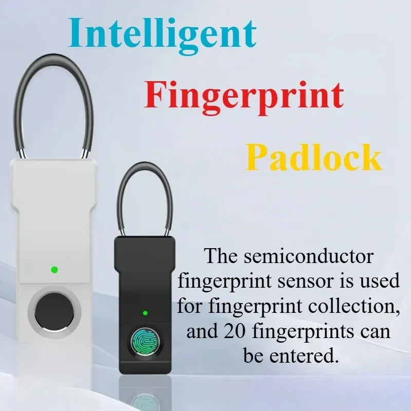 Tuya Fingerprint Padlock Bluetooth Combination Padlock Suitcase Luggage New Metal Code Lock Mini Fingerprint Key Anti-Theft Lock