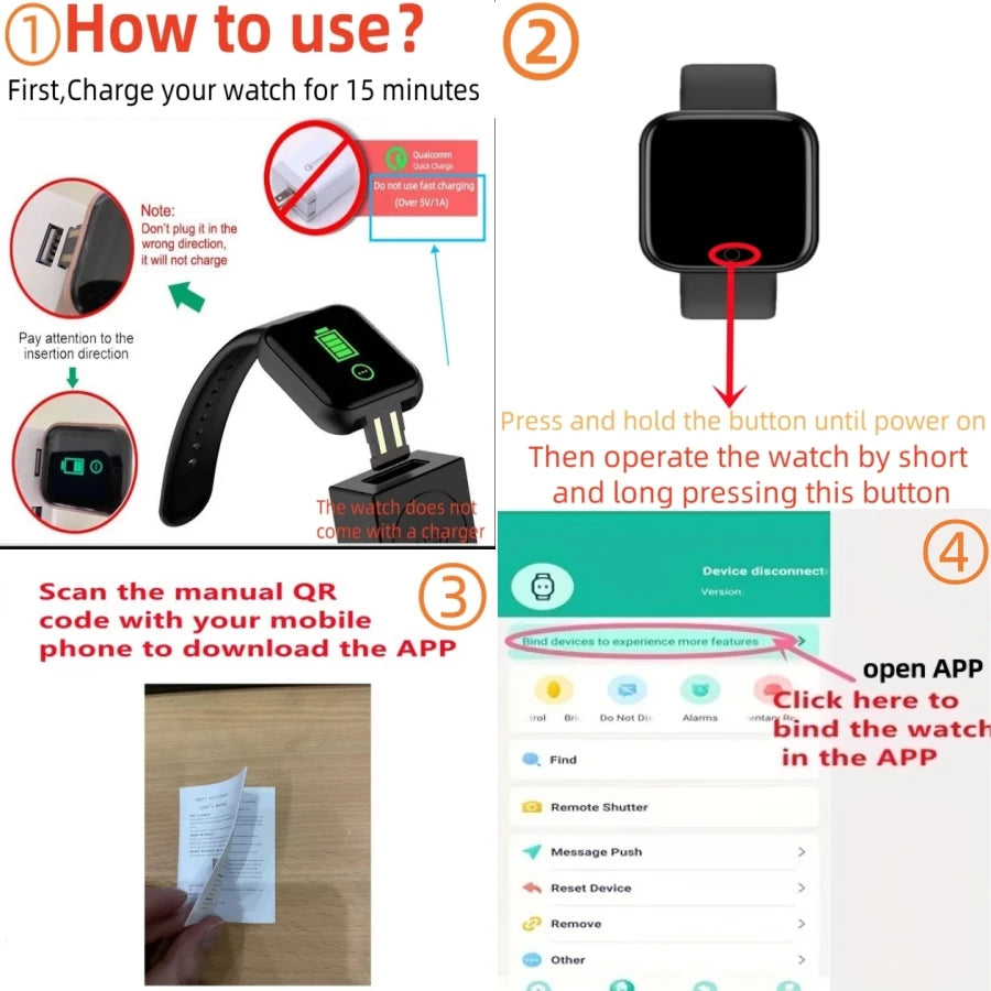 Slimhorlosie Vir Mans Vroue Polshorlosie Bluetooth Koppel Telefoon Musiekspeler Fiksheid Sport Armband Gesondheidsmonitor Digitale Horlosies