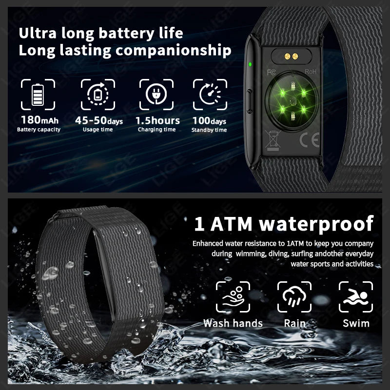 2025 New Smart Watch Fitness Sport Smart Bracelet For Men Women Heart Rate Blood Oxygen Health Monitor Waterproof Smartwatch Men