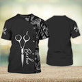 Hairdresser  Men's Fashion 3D Printed T-shirt Casual Fun Short Sleeve Barber Men's Graphic T-shirt Tees Y2k Tops Mens Clothing