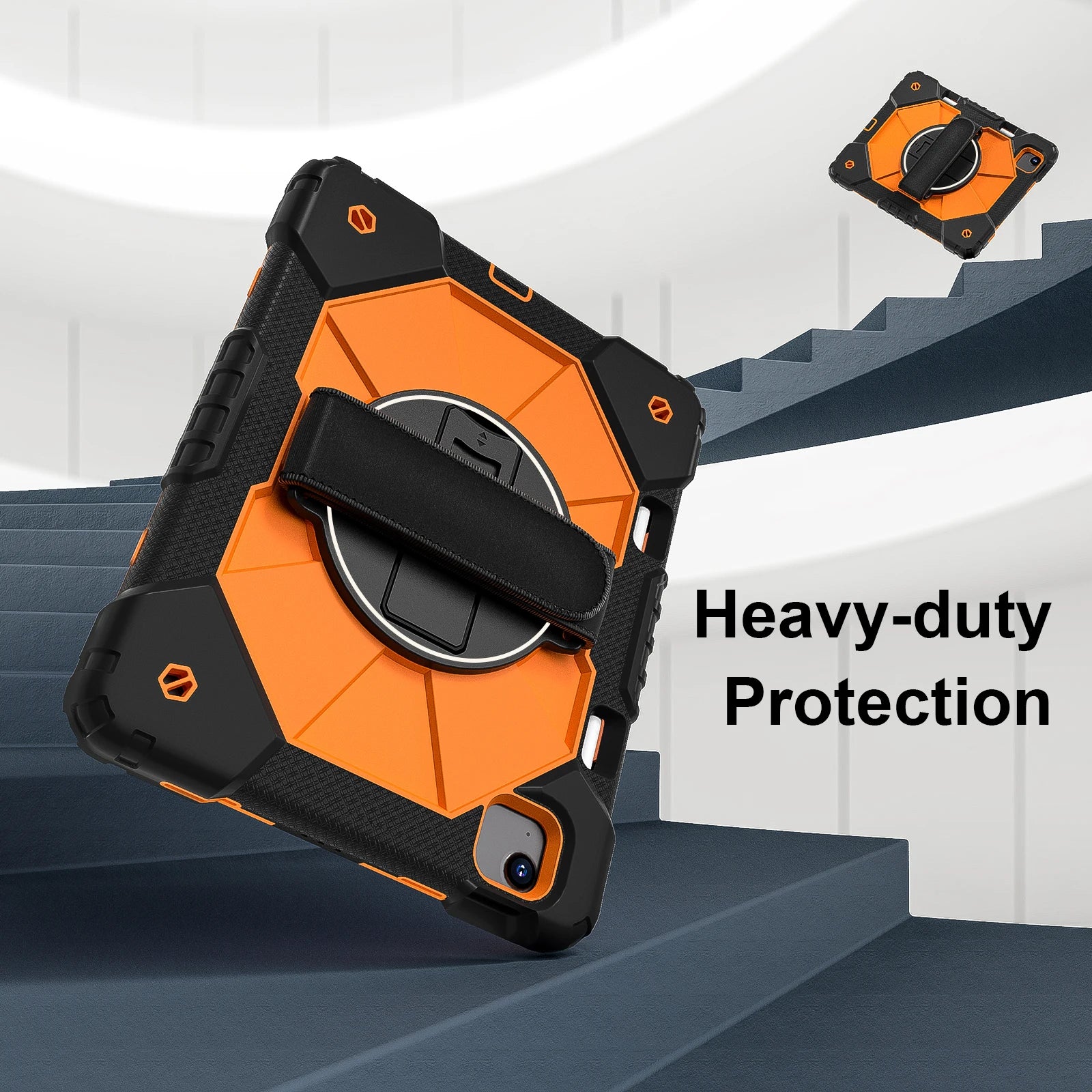 360 Rotatable Hybrid Case iPad 10th 11th Generation A16 7/8/9th 10.2 9.7 Pro 11 Air 13 M2 M3 M4 Air 5 4 10.9 Mini 7 6 5 Cover