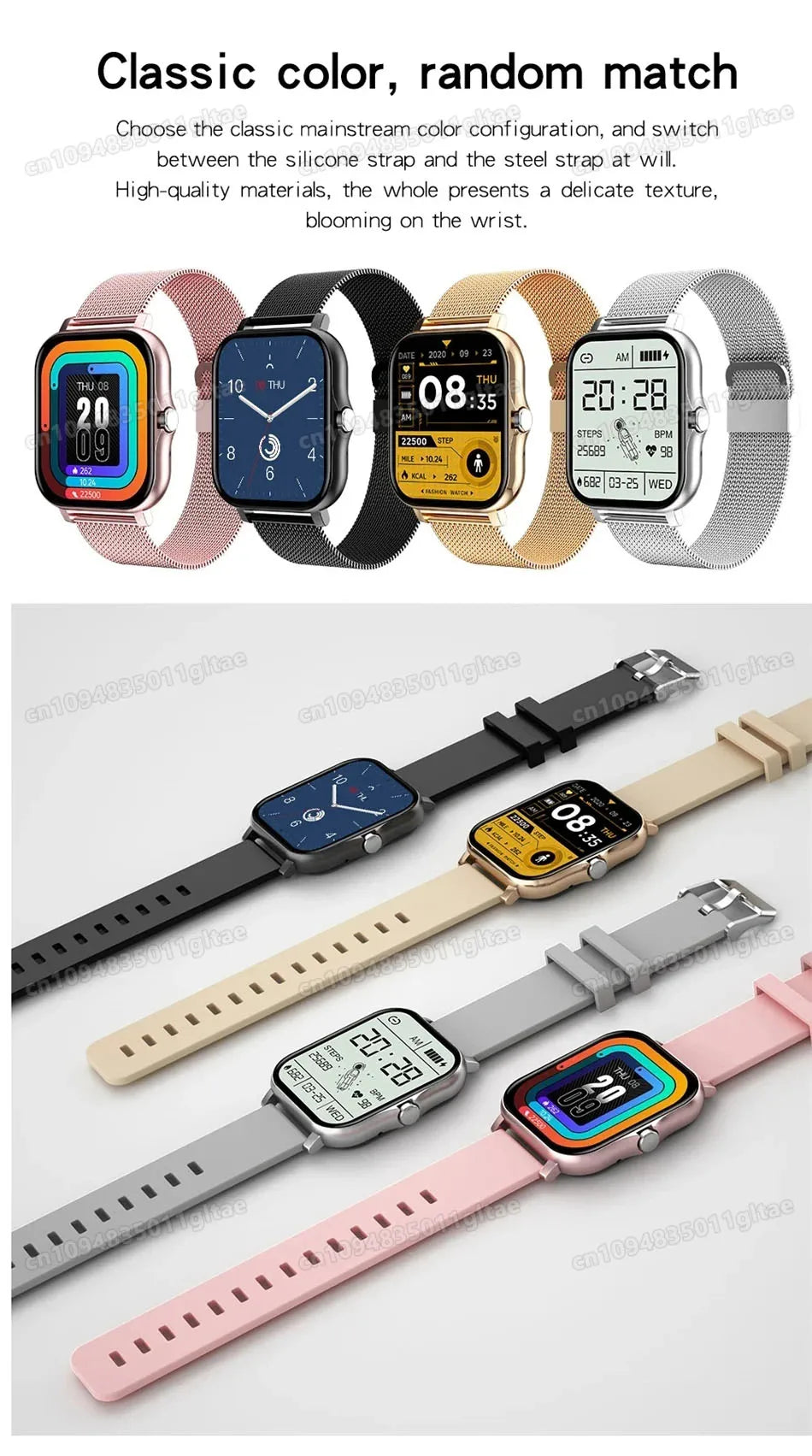 Smart Watch For Android IOS Watches 1.83inch HD Display Bluetooth Call Message Alert Music Sports Mode Smartwatch Men Women Gift