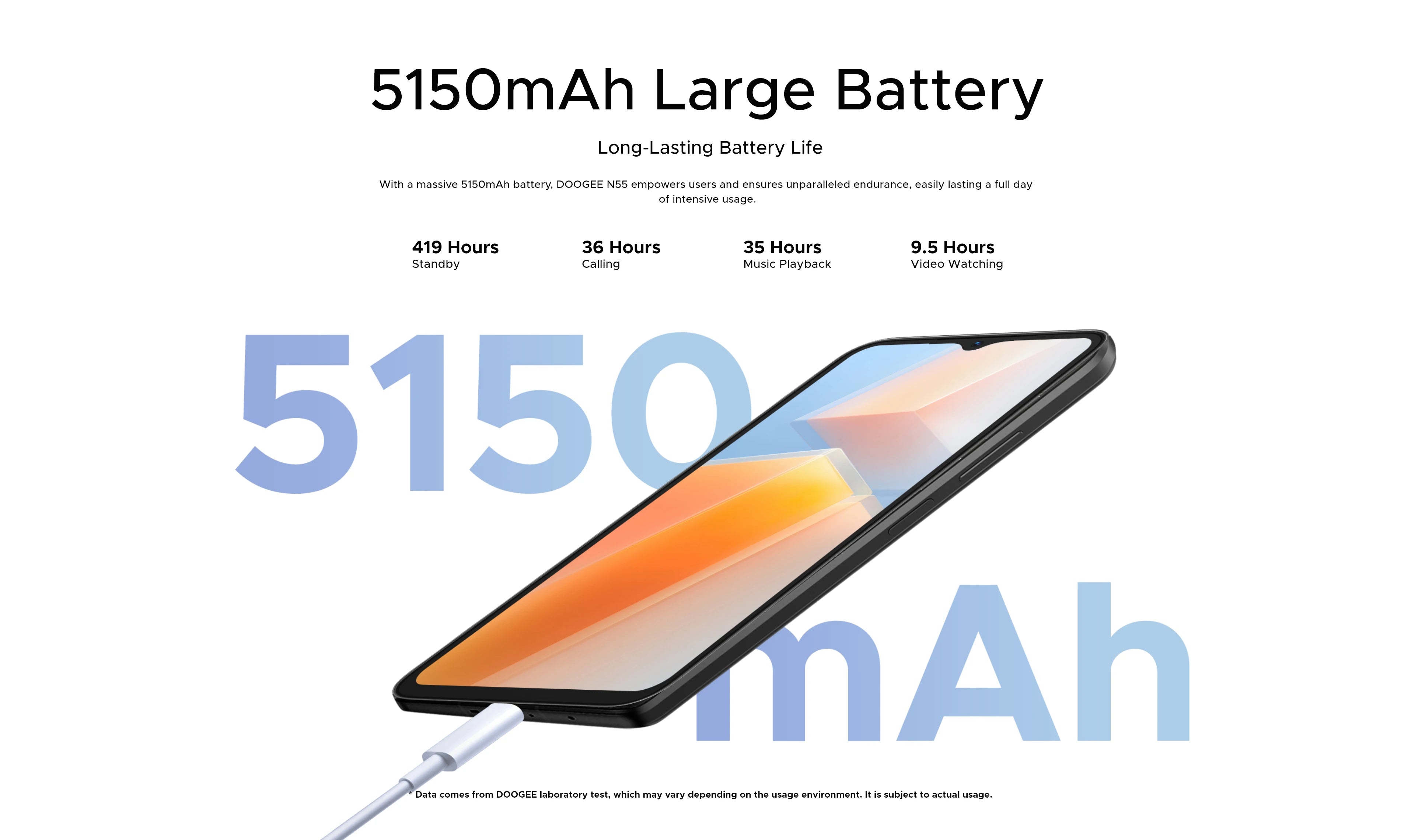 DOOGEE [N55] Smartphone 5G 6.56 "90Hz IPS Screen Telephone Portable 4GB+128GB Triple 13MP Camera 5150mAh Android 14 Mobile Phone