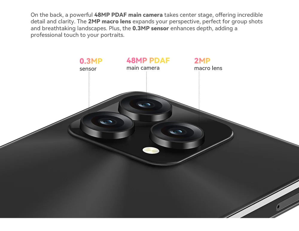 Cubot Smartphone Android 15 A40, 12GB RAM+256GB ROM, 6.88-Inch 120Hz Screen,Octa-core, 48MP Camera, 5100mAh Battery,NFC,Face ID
