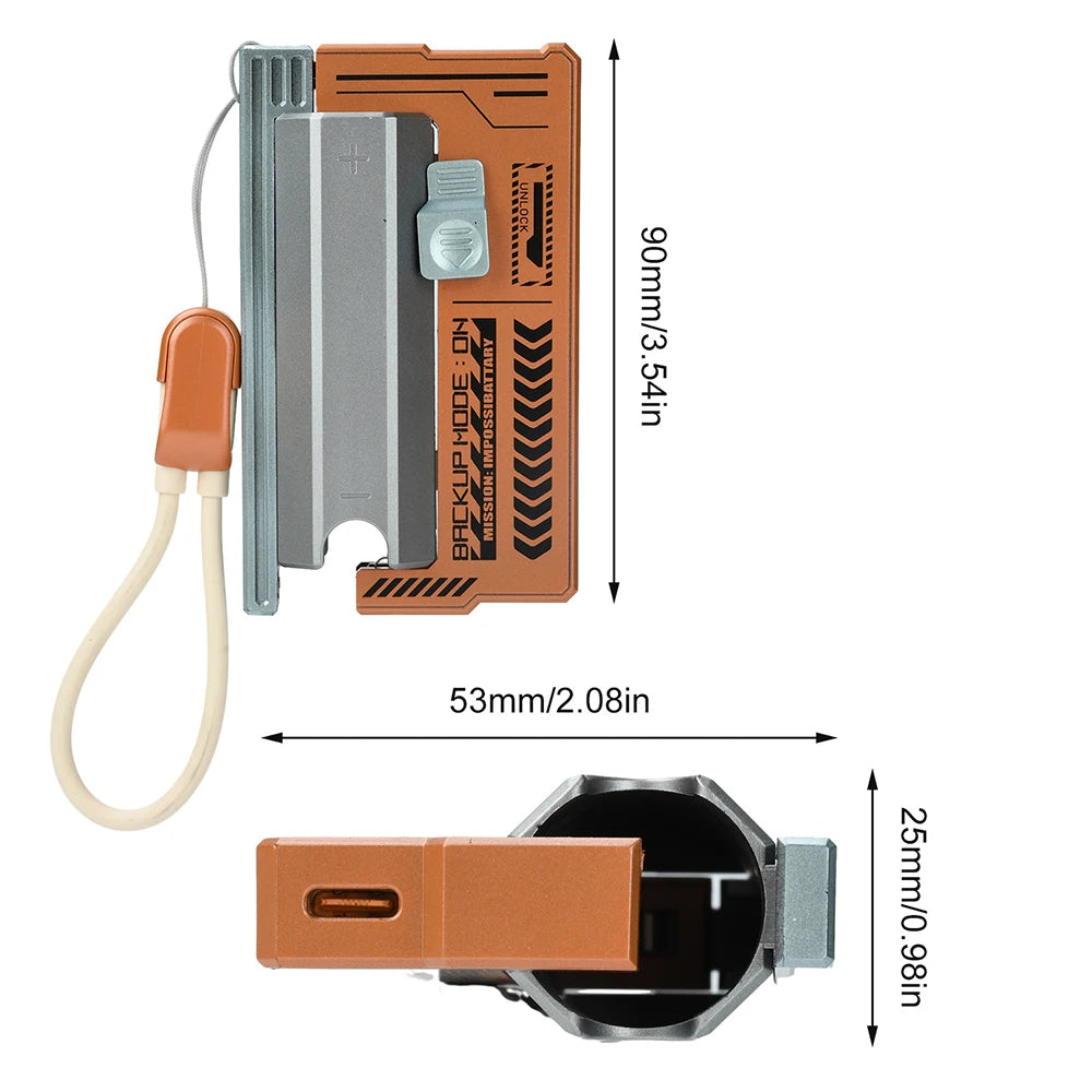21700 Battery Holder Power Bank Case PD 20W Fast Charging Built-in Cable Detachable Power Bank DIY Battery Case
