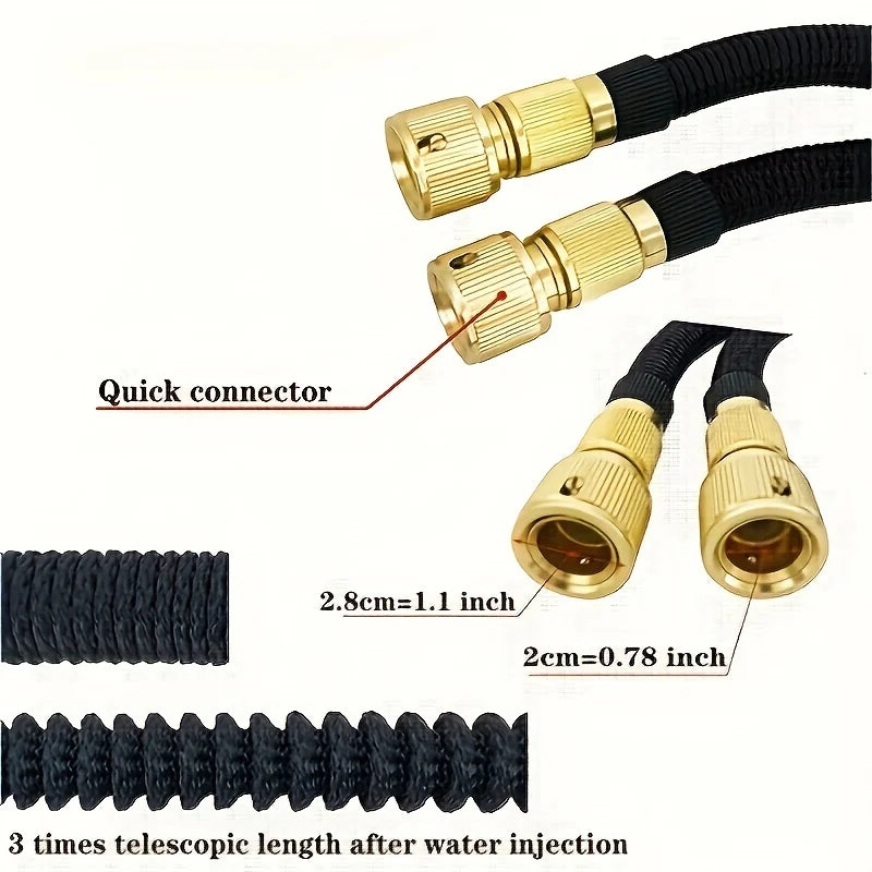 25FT-150FT Garden Hose Expandable Magic Water Pipes Home Garden Daily Watering Tools High-Pressure Car Wash Cleaning Water Gun