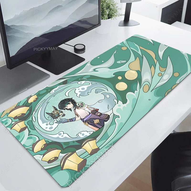 Genshin Impact Mouse Pad Yae MikoGamer Mousepads Gaming Mousepad Keyboard Mat Large  Mouse Pads Big Computer Desk Mats Anime