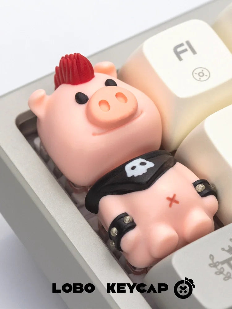 Animal Party Crocodile Up And Down Keys Personality Creative Keycap Beast Mechanical Keyboard Attachment Keycap Decor Esc Oem R4