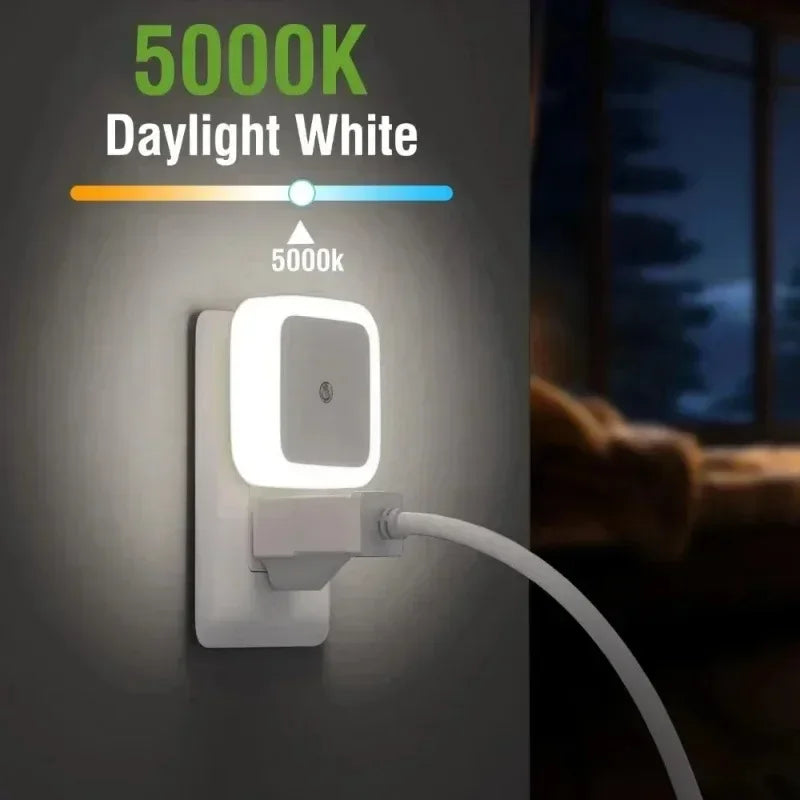1/6PCS Wireless LED Night Light Sensor Light EU/UK Night lights Larger Aperture For Children Room Bedroom Decoration Lighting