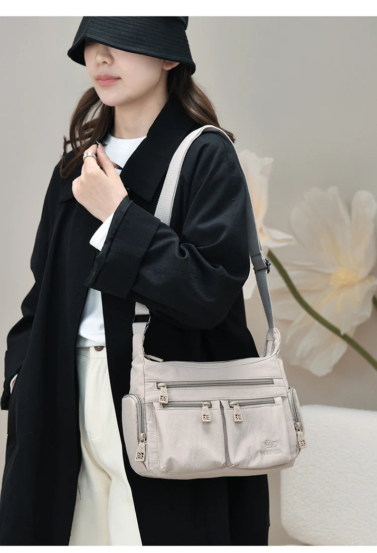 Nylon Crossbody Bag For Women Large Capacity Shoulder Bag Multi-pocket Female Bag Shopping Travel Lady Handbag Leisure Purse sac