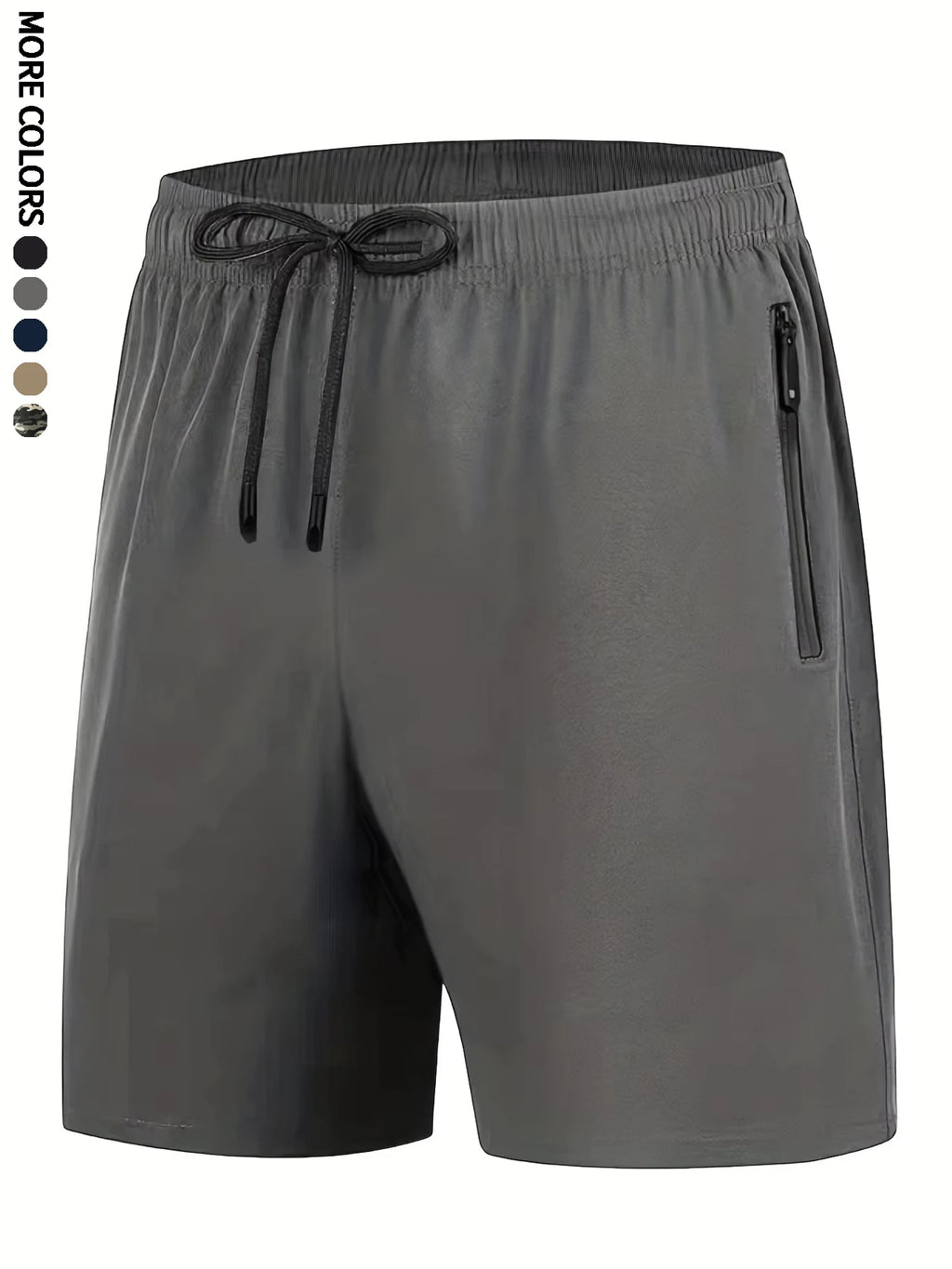 Men's Summer Drawstring Quick Dry Shorts For Running,Breathable With Zipper Pockets,Fitness, Training7022