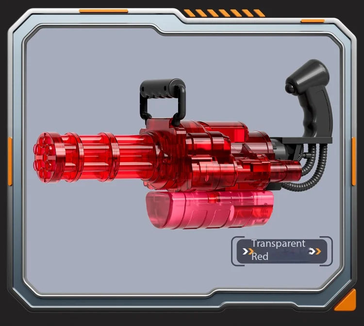 Electric Gatling LED Light Water Gun High-Speed Continuous Burst Rotating Summer Outdoor Beach Pool Party shooting Toy Gift