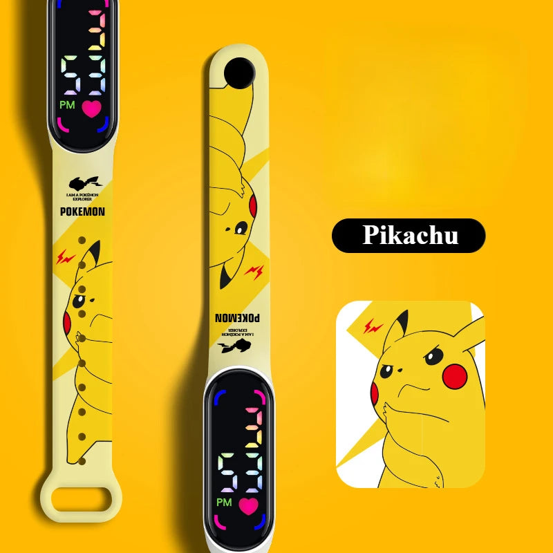 Strap LED Electronic Watch New Cute Anime Pikachu Gengar Waterproof Bracelet Fashion Boy Girl Digital Watches Birthday Gift