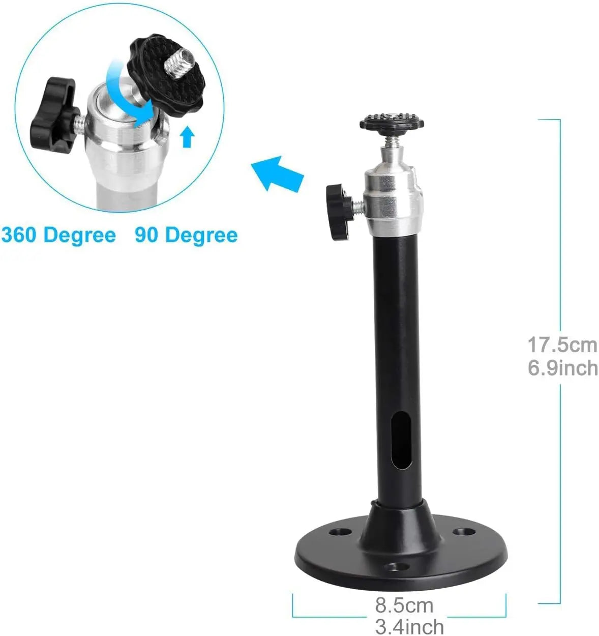 Portable Projector Bracket 360° Rotatable Ceiling Wall Mount Beamer Holder Aluminium Fit for HY260 Pro HY320 Beam Projector