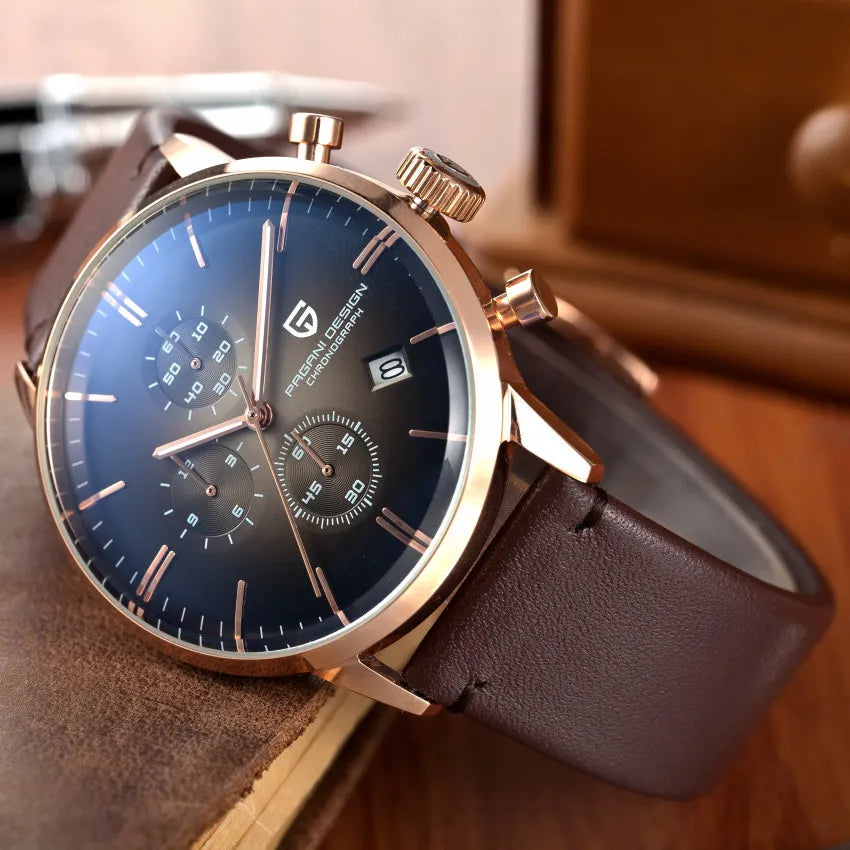 2025 New PAGANI DESIGN Business Men's Quartz Watch 46mm Brand Stainless Steel Waterproof Automatic Chronometer Relogo Masculino