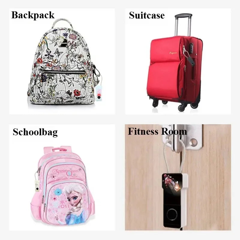 Tuya Fingerprint Padlock Bluetooth Combination Padlock Suitcase Luggage New Metal Code Lock Mini Fingerprint Key Anti-Theft Lock