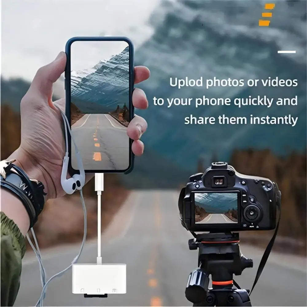 3-in-1 Type-C SD TF Card Adapter USB Camera Reader Compatible with iPad USB Security Keys Card Readers