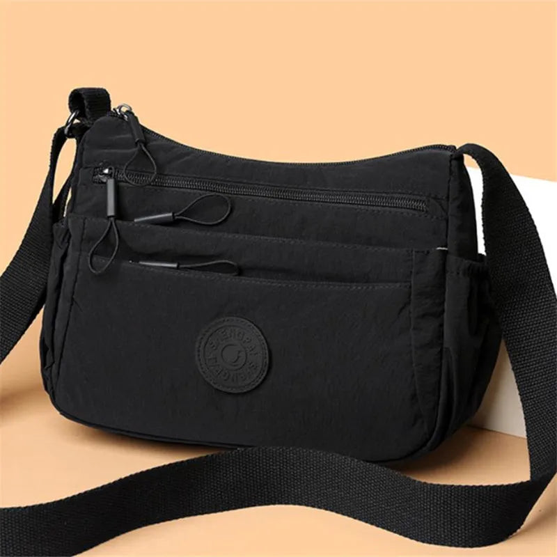 Multi-Layer Casual Crossbody Bag for Women, Solid Color Multi-Pocket, Versatile for Commuting, Travel, Shopping, Mother'S Gift