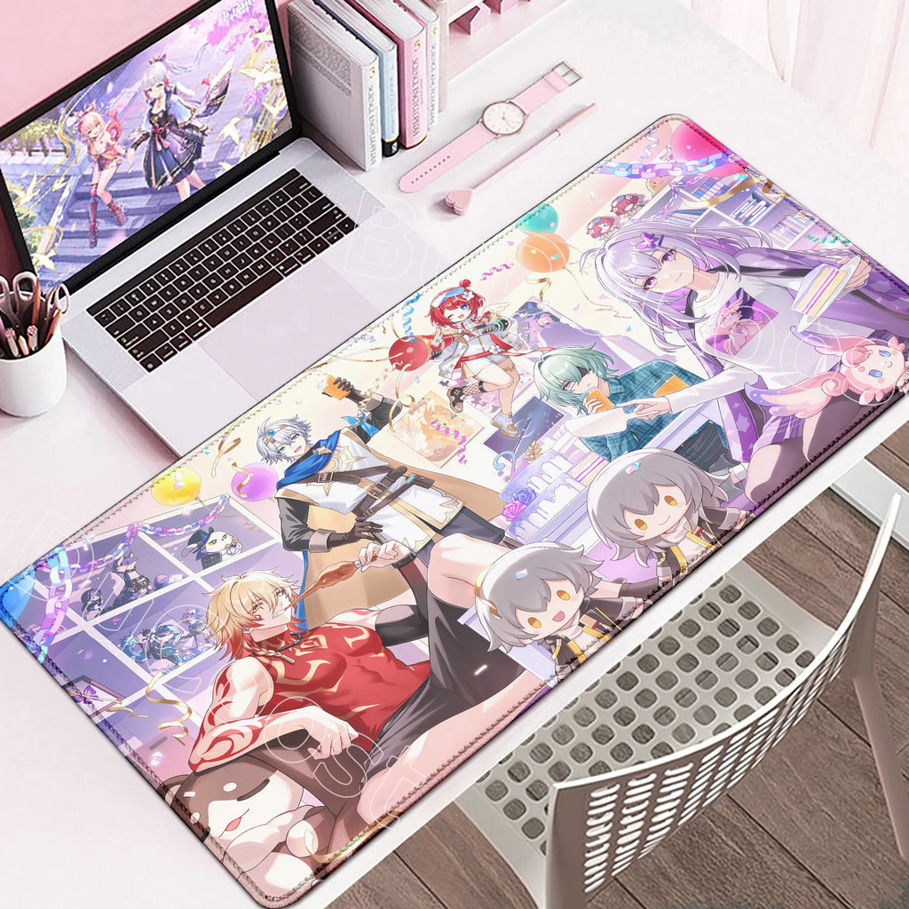 Large Rubber Keyboard Mats Honkai Star Rail Cyrene Castorice Lock Edge Mousepad Chrysos Heir Mouse Pad Game Computer Accessories