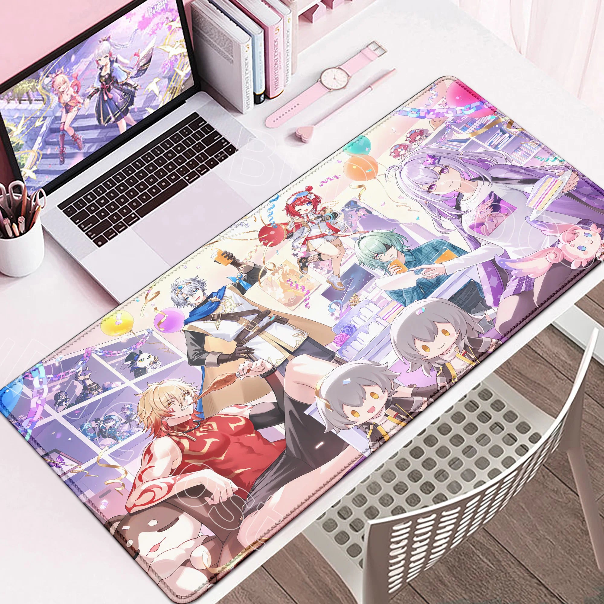 Large Rubber Keyboard Mats Honkai Star Rail Cyrene Castorice Lock Edge Mousepad Chrysos Heir Mouse Pad Game Computer Accessories