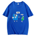 Floppy Disk Graphic Men's Tee Father & Son Floppy Disk Engineer Graphic Short Sleeve Casual Cotton Crew Neck T-Shirt for Men
