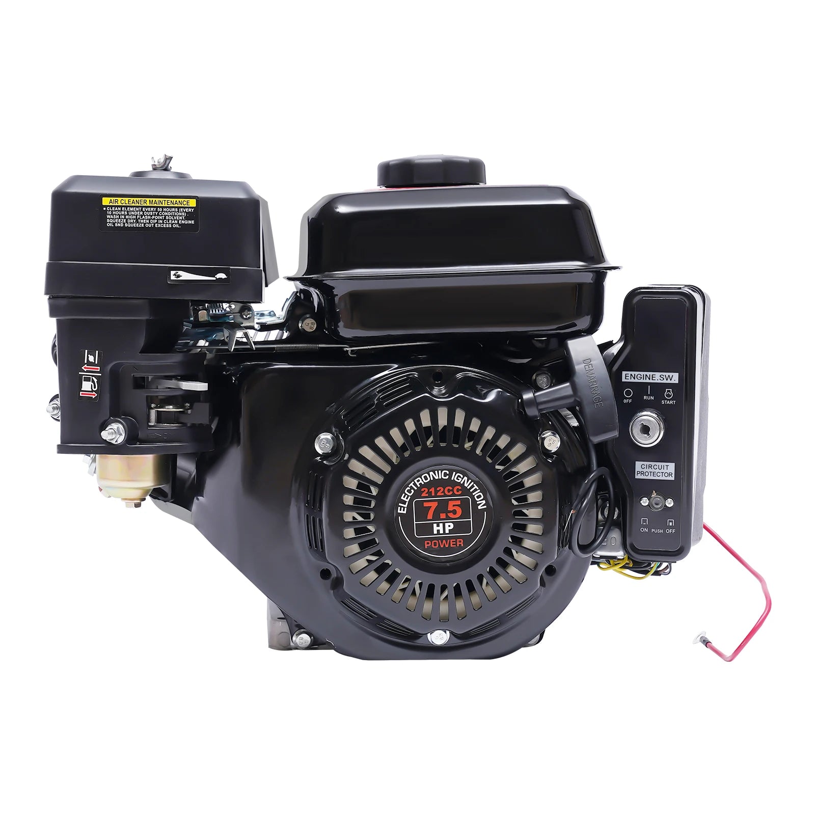 4 Strokes 212cc 7.5HP Gas Engine with Electric Start Upgrade Version For Go Kart Pressure Washers Log Splitters