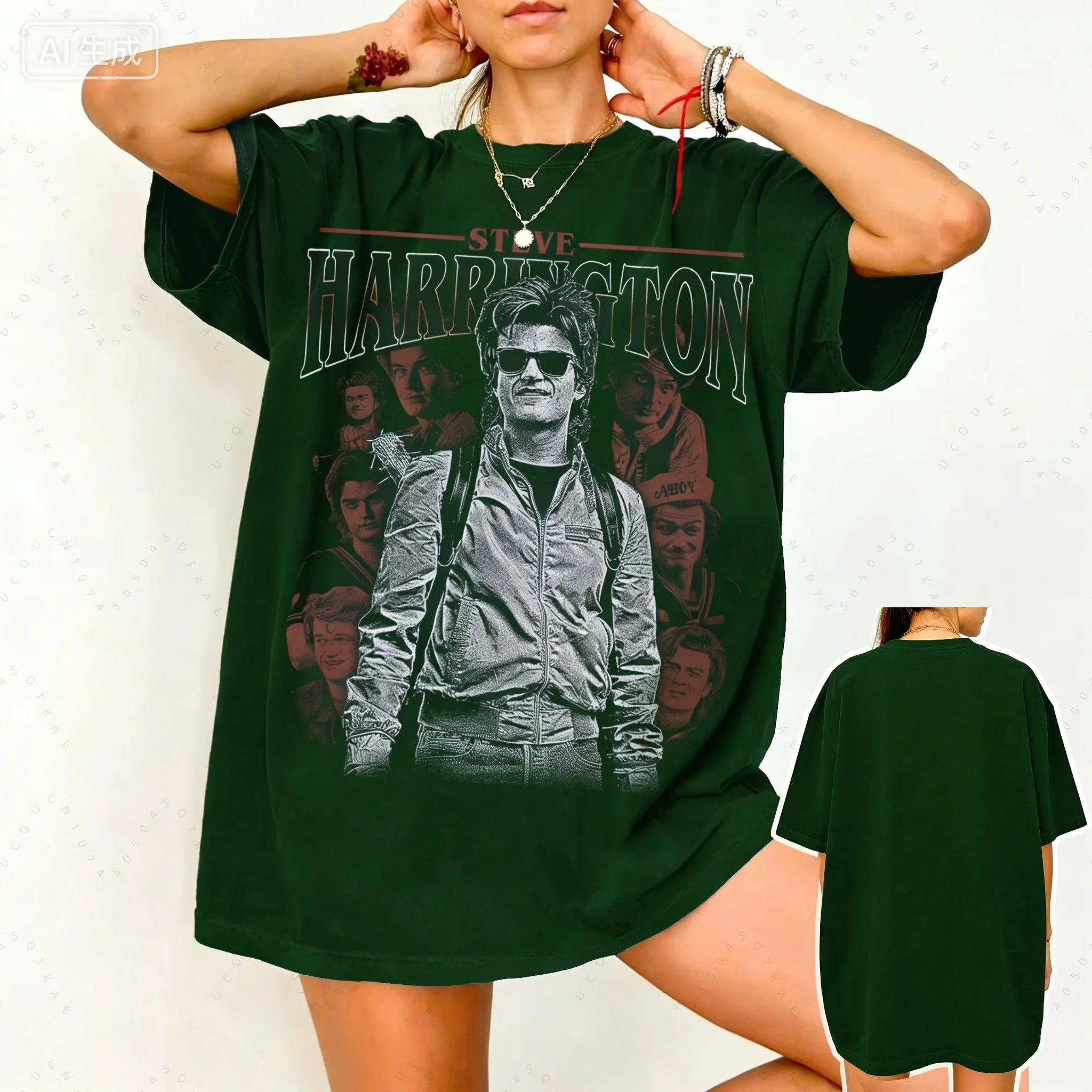 2026 Hot Sell Classic Steve Harrington T-Shirt Unisex Graphic Tee 80s Tv Show Shirt Retro Vintage Clothing Fan Gifs T Shirt Tops