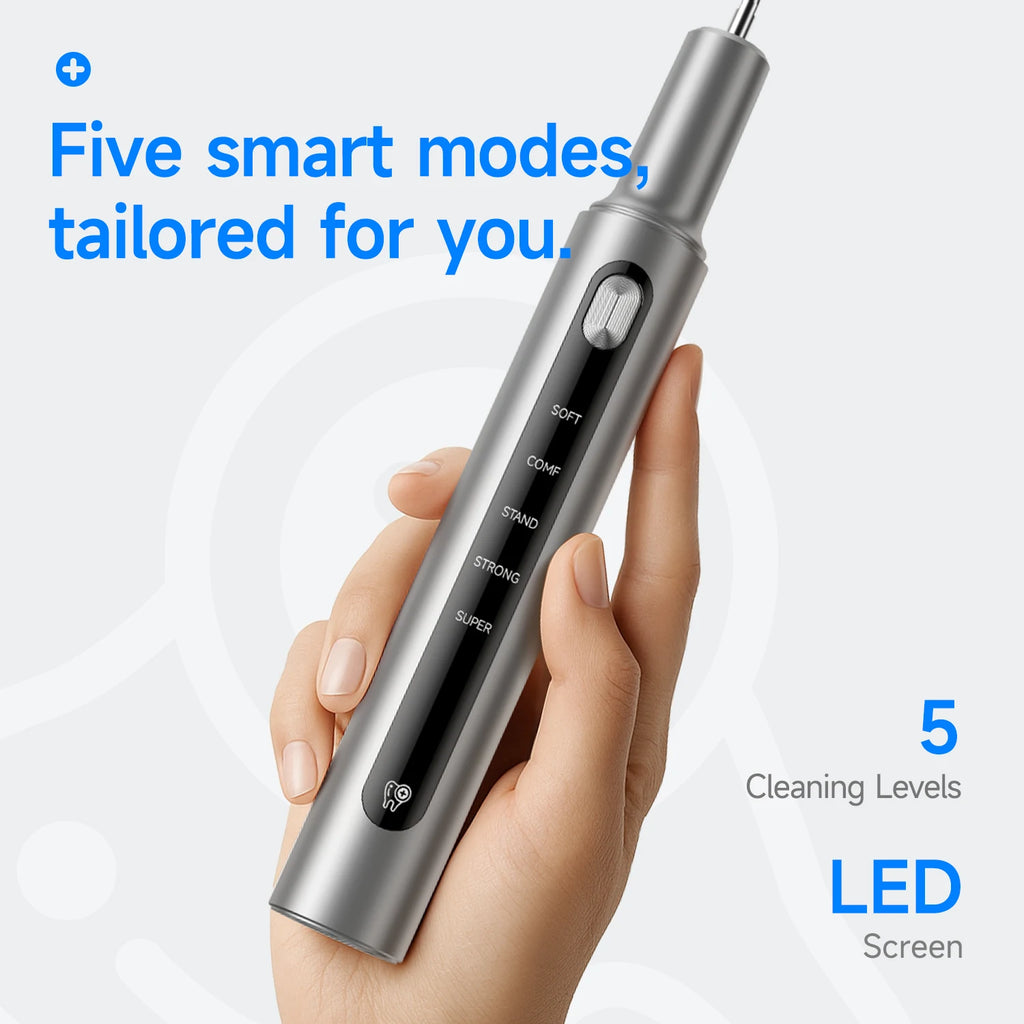 CURVY MOON T10 Ultrasonic Electric Dental Scaler Tartar eliminator Tooth Cleaner Dental Calculus Tooth White Cleaning Tools Set