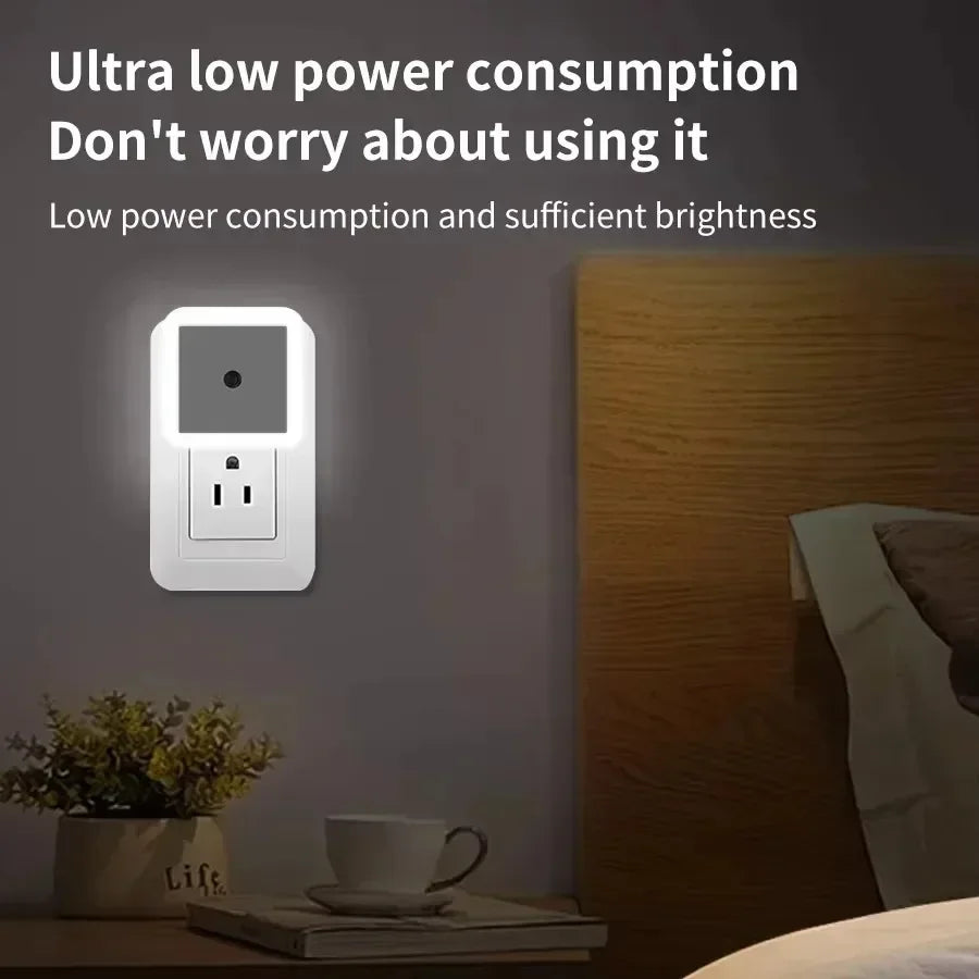 1/6PCS Wireless LED Night Light Sensor Light EU/UK Night lights Larger Aperture For Children Room Bedroom Decoration Lighting