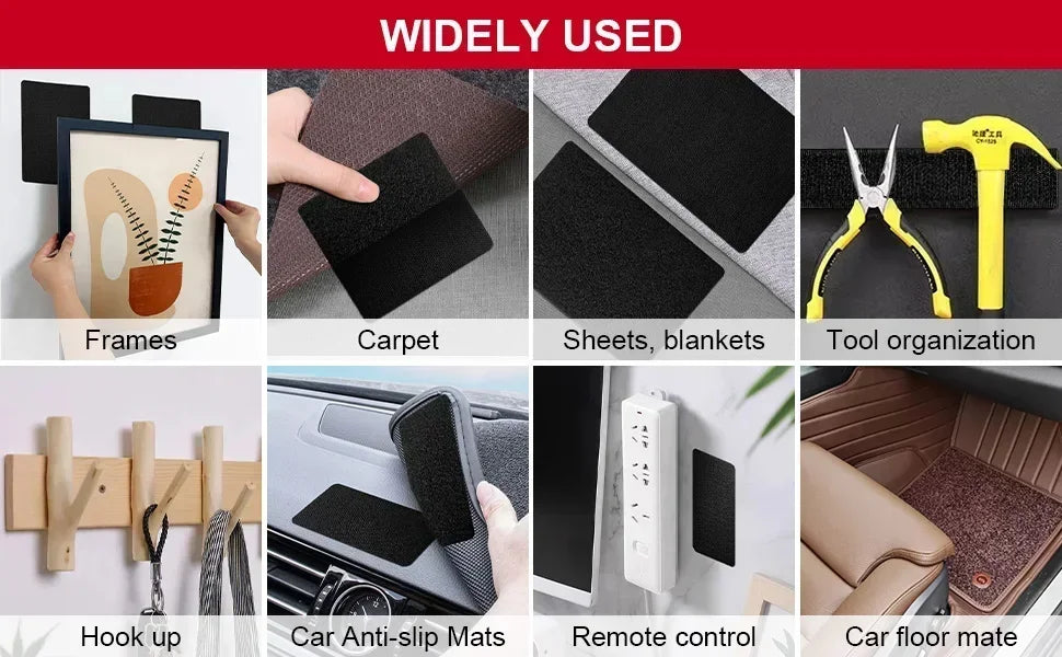 Super Strong Sewing Double-sided Tape Very Strong Adhesive Velcros Scratch Attaches Cable Organizer DIY Carpet Fasteners Auto