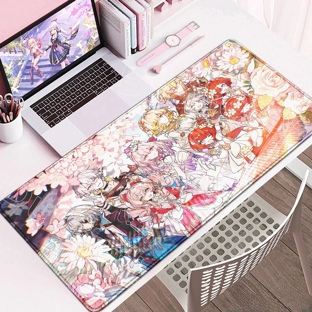 Large Rubber Keyboard Mats Honkai Star Rail Cyrene Castorice Lock Edge Mousepad Chrysos Heir Mouse Pad Game Computer Accessories