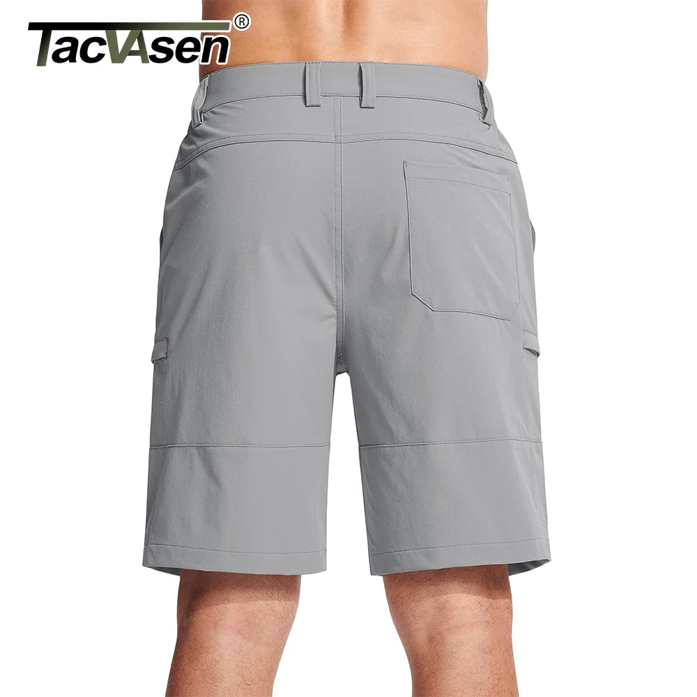 TACVASEN Summer Moisture Wicking Casual Shorts Mens Cargo Work Shorts Running Jogging Sports Bottoms Nylon Rip-Stop Short Pants