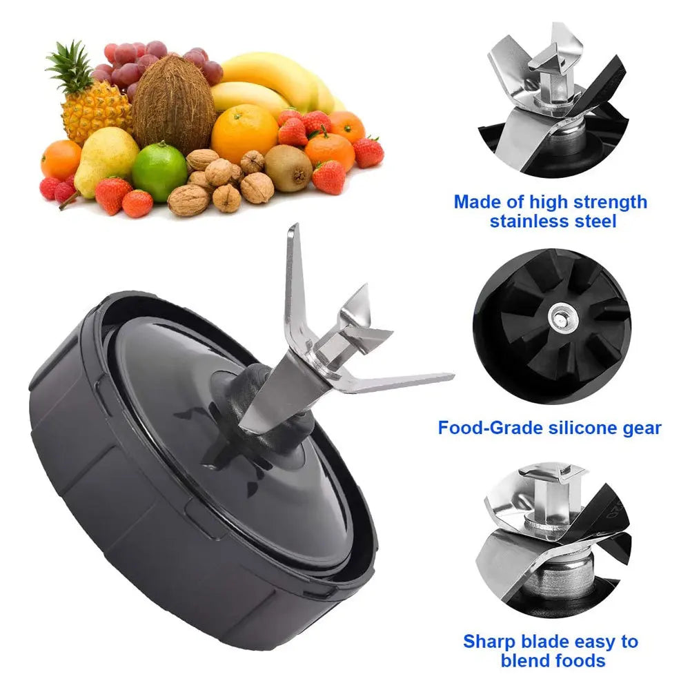 7 Fins Extractor Blades for Blender Replacement Parts with Washer Rubber for Nutri  BL486 BL642 N102 BL682