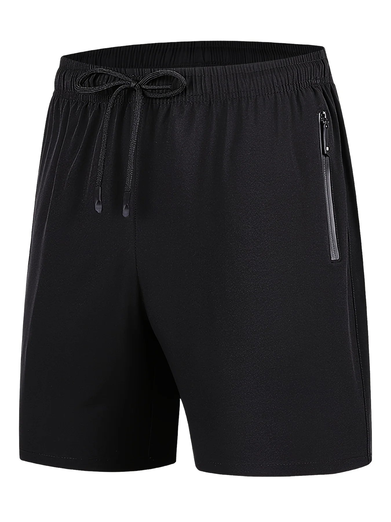 Men's Summer Drawstring Quick Dry Shorts For Running,Breathable With Zipper Pockets,Fitness, Training7022
