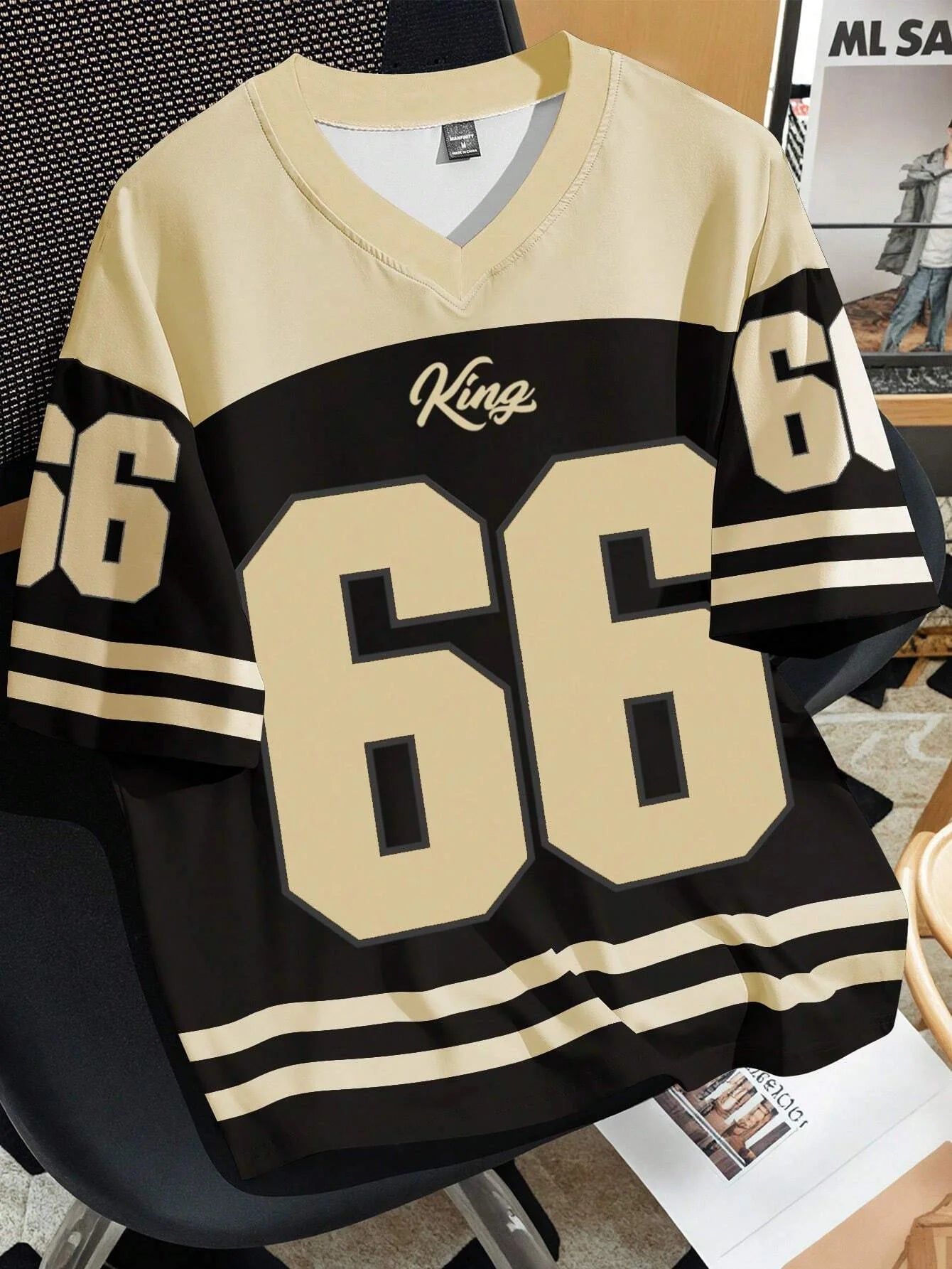2025 V-neck jersey T-shirt short sleeved retro sports style men's sports V-neck T-shirt quick drying comfortable breathable