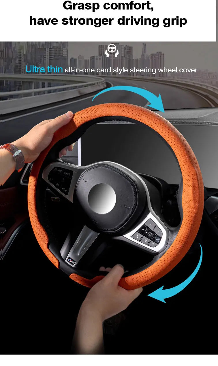 8D Nappa leather Car Steering Wheel Cover For Chevrolet Aveo Bolt Onix Cruze Spark Cavalier Colorado Malibu Auto Accessories