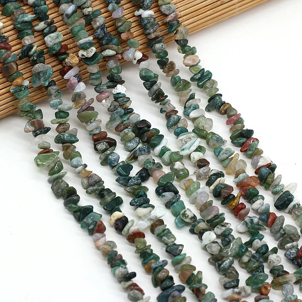 40cm Natural Blue Turquoises Stone Irregular Chips Gravel Loose Beads for Women Bracelet Jewelry Accessories Size 3x5-4x6mm
