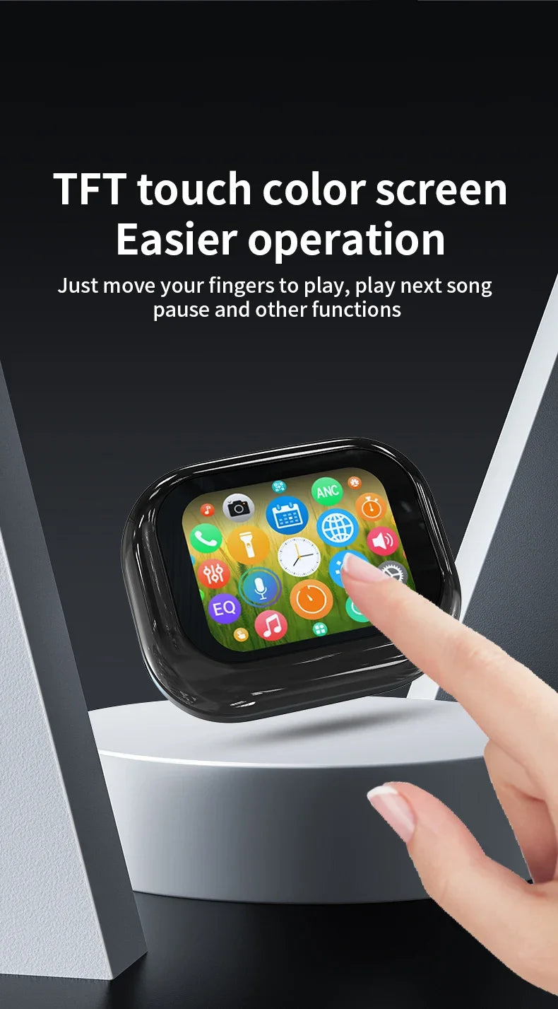 Smart Touch Screen Headphones 144 Languages Real Time Translation Bluetooth Earphone 6 Mic ANC ENC Cancelling Wireless Earbuds