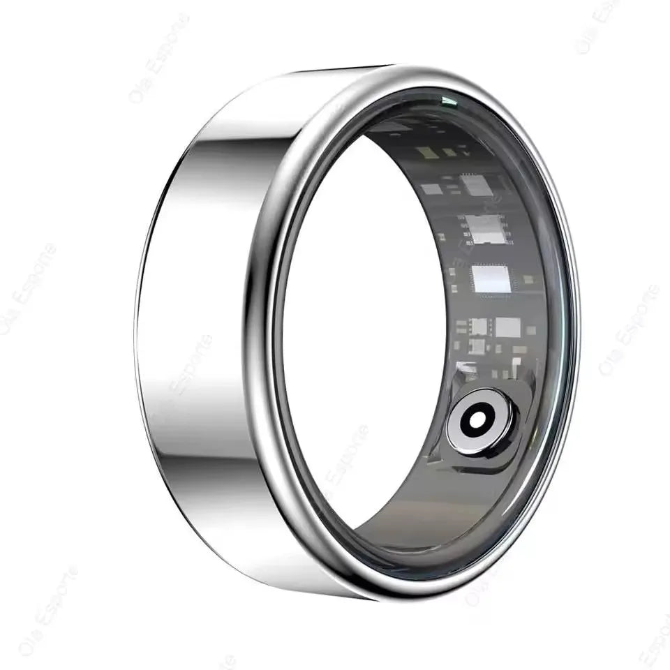 Slim Ring Mans Vroue met Laaikas, Hartklop Bloedsuurstof, Vel Temperatuur Monitor, 5ATM Waterdig vir Android iOS