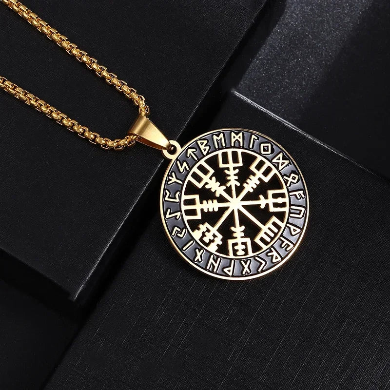 Retro Nordic Style Crow Skull Pendant Animal Bird Necklace for Men Personalized Jewelry Lucky Amulet Gift