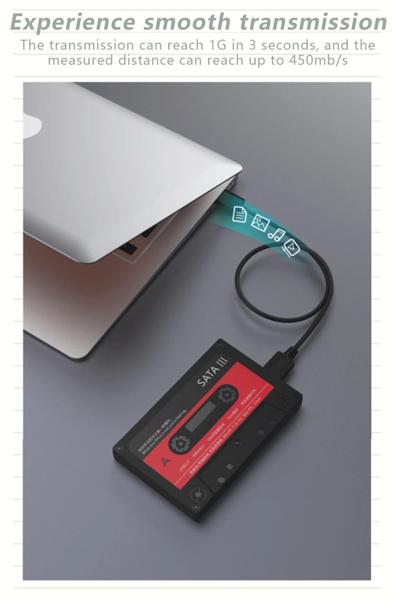UTHAI T46 New 2.5" External Hard Drive Enclosure, USB 3.0 SATA 5Gbps HDD & SSD  Tape Enclosure UASP for PC Notebook