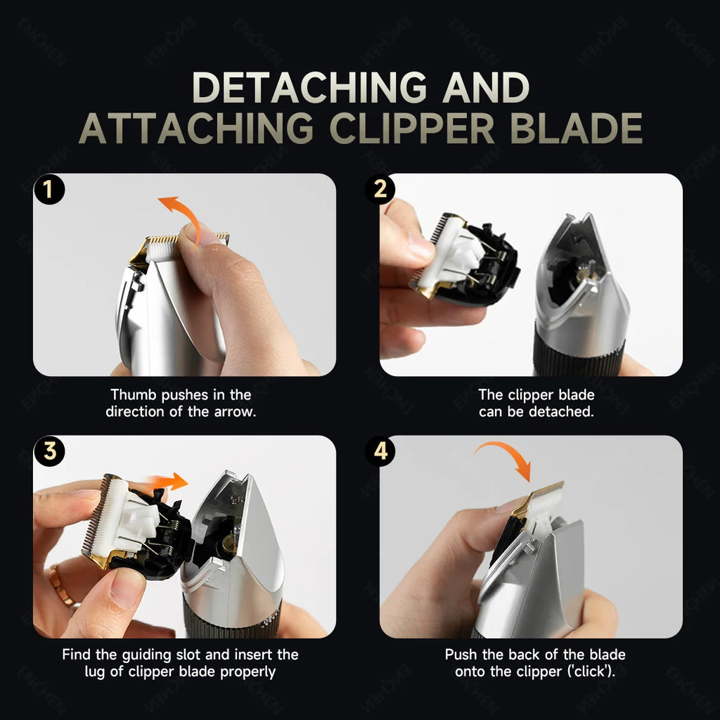 ENCHEN Sharp R Professional Cordless Hair Clipper With Safety Lock Upgraded Ceramic Blade 6000RPM Ultra Power