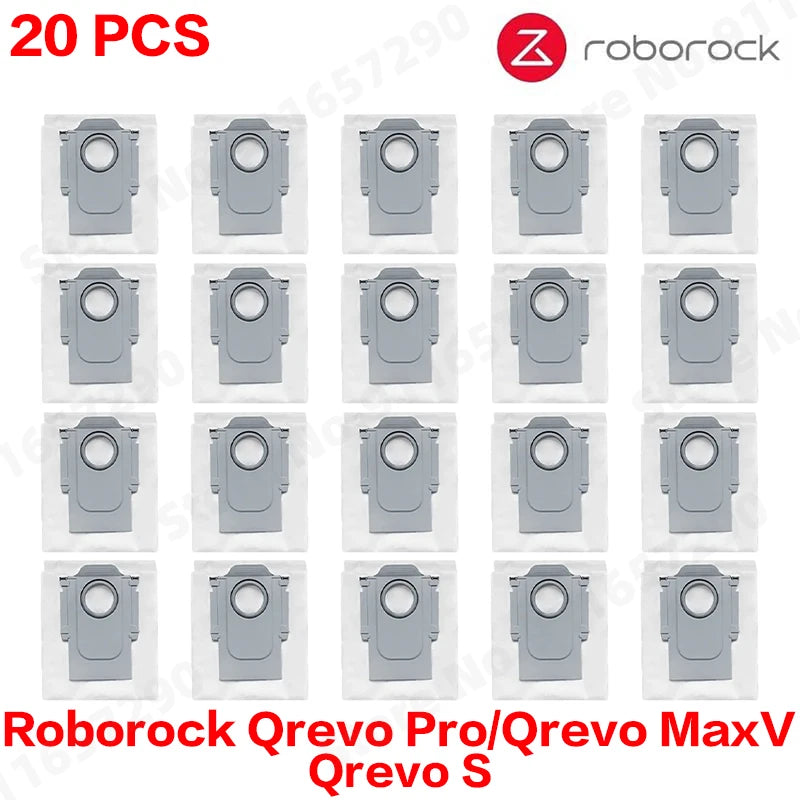 Roborock Qrevo Pro/Qrevo MaxV/Qrevo S Robot Vacuum Spare Parts Main Side Brushes Mop Cloths HEPA Filters Dust Bags Accessories