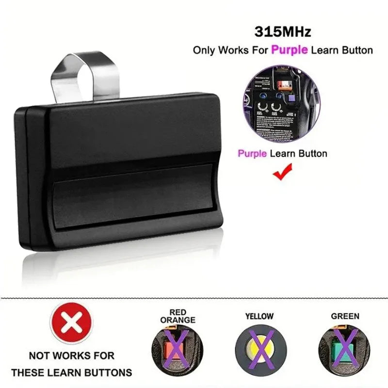 For 371LM 371LMC 373LMC 373LM 372LM 370LM 374LM 950D 953D 956D Electric Garage Door Remote Control 315MHz