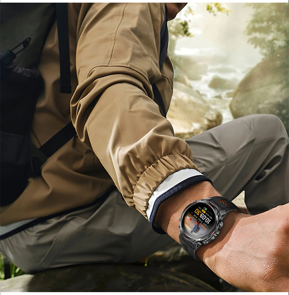 New Military GPS Sports Smart Watch Men Support GNSS Swim 3ATM Waterproof Compass Altimeter BT Call Outdoor Sports Smart Watch